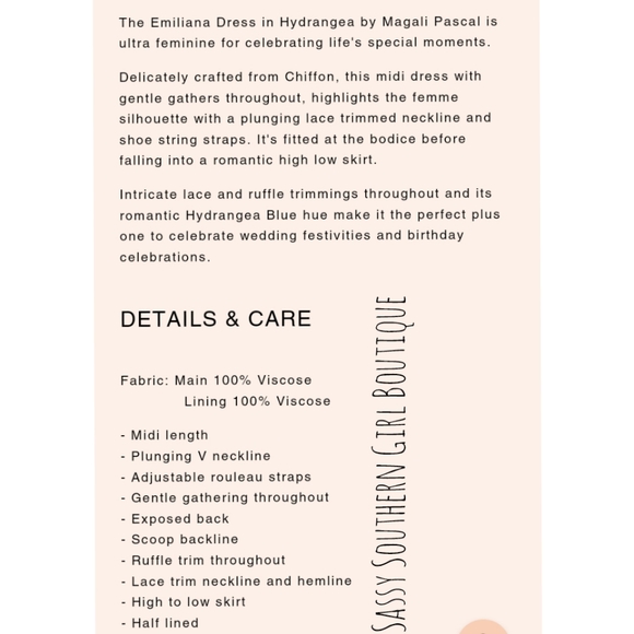 🆕⭐MAGALI PASCAL Revolve Emilliana dress in hydrangea - Picture 15 of 16